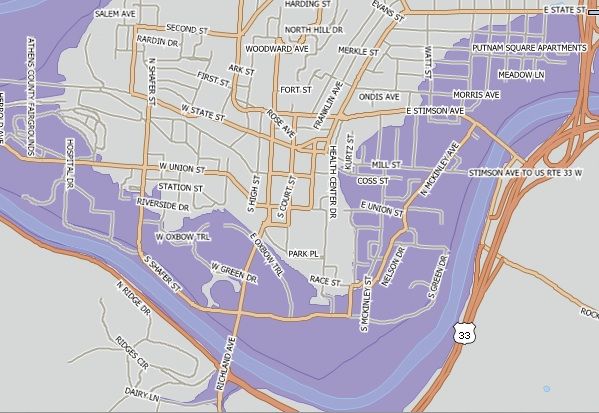Athens Ohio Flood Plain Map